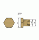 Pencil Anode For Engine cooler Brass plug only Serie Yanmar - 01321TP - Tecnoseal 